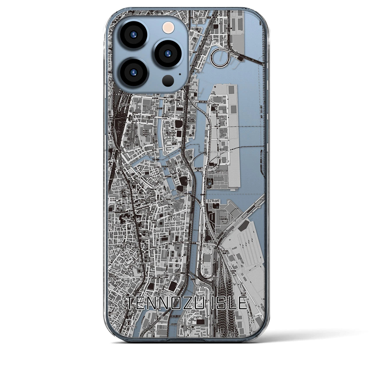 【天王洲アイル(東京都)】地図柄iPhoneケース(クリアタイプ)