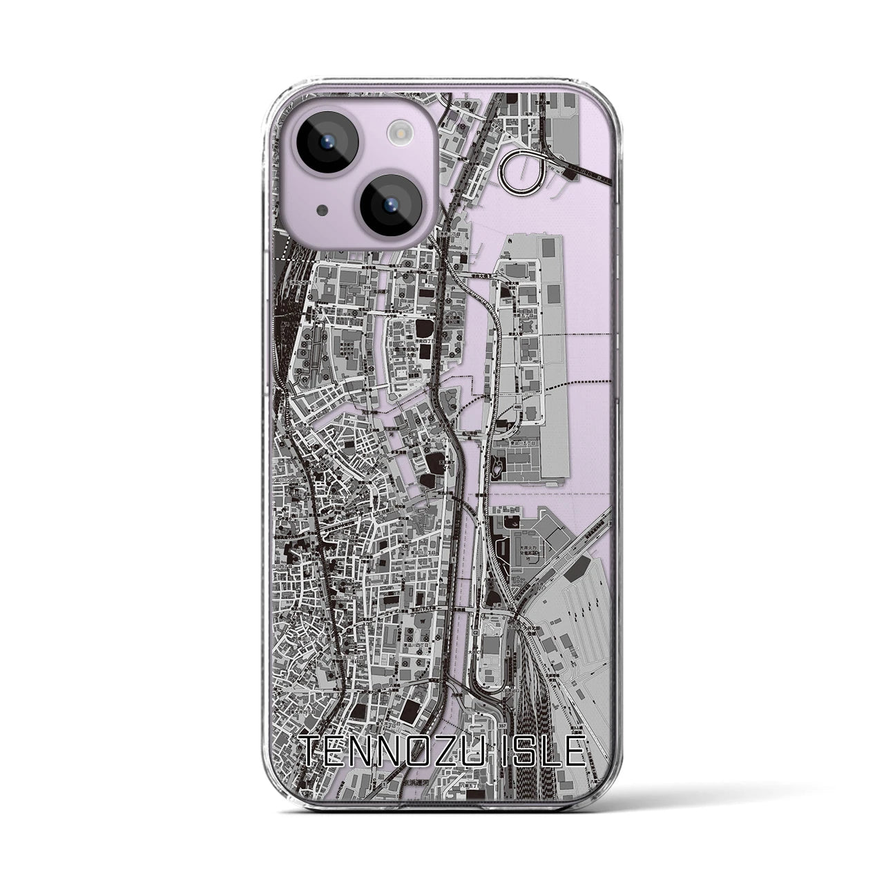 【天王洲アイル(東京都)】地図柄iPhoneケース(クリアタイプ)