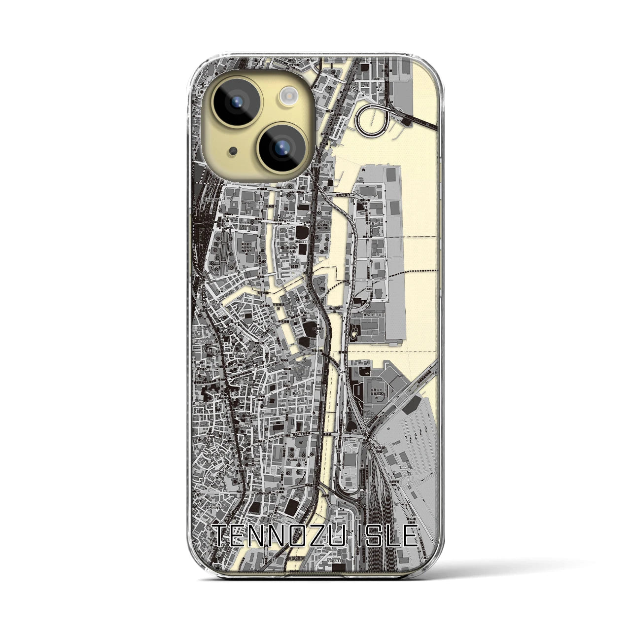 【天王洲アイル(東京都)】地図柄iPhoneケース(クリアタイプ)