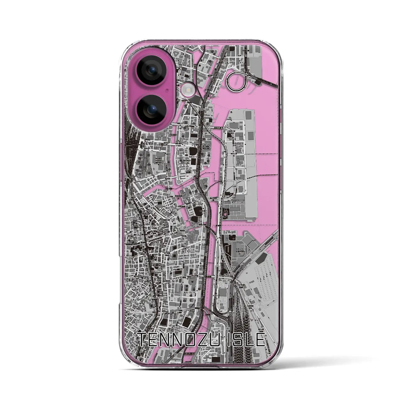 【天王洲アイル(東京都)】地図柄iPhoneケース(クリアタイプ)