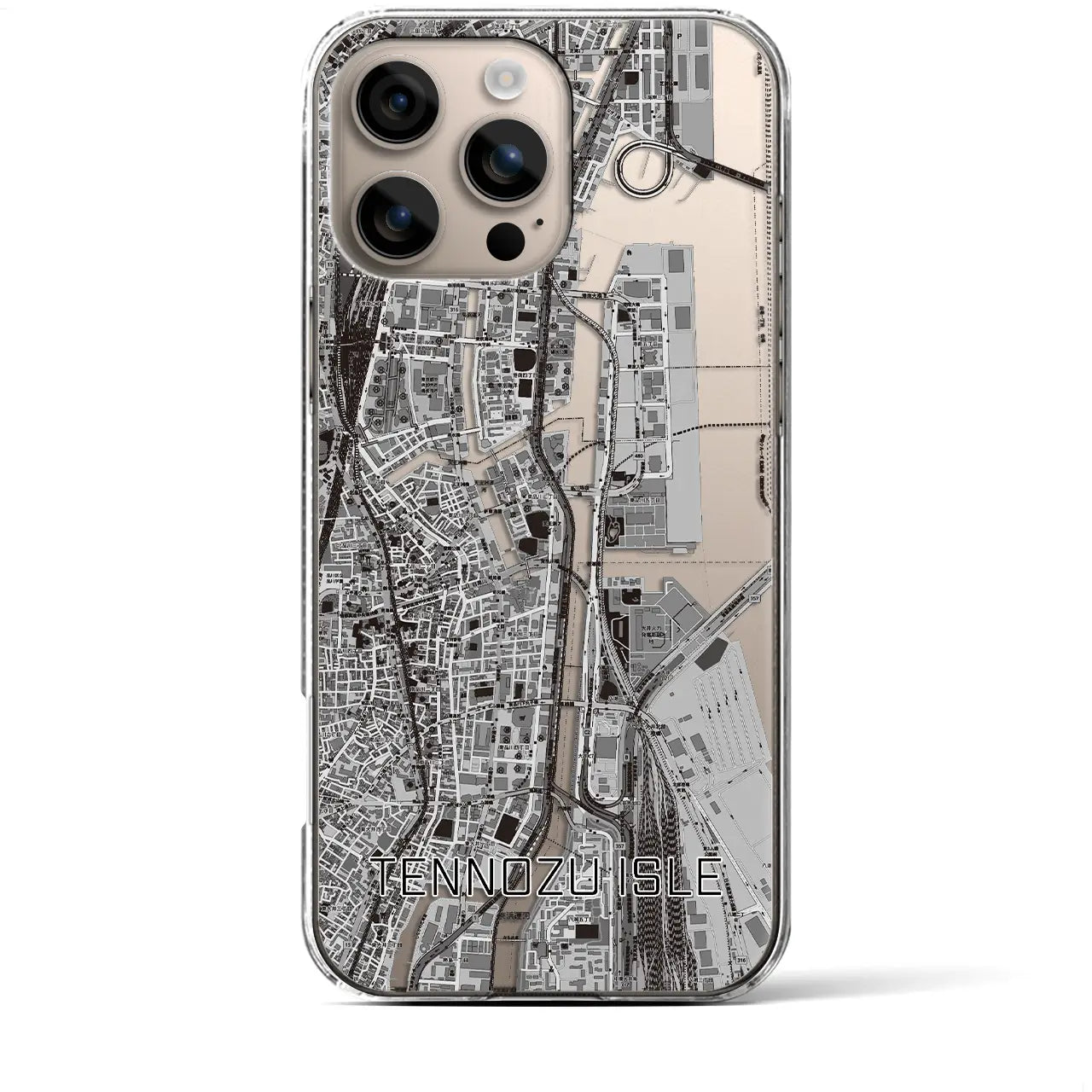 【天王洲アイル(東京都)】地図柄iPhoneケース(クリアタイプ)