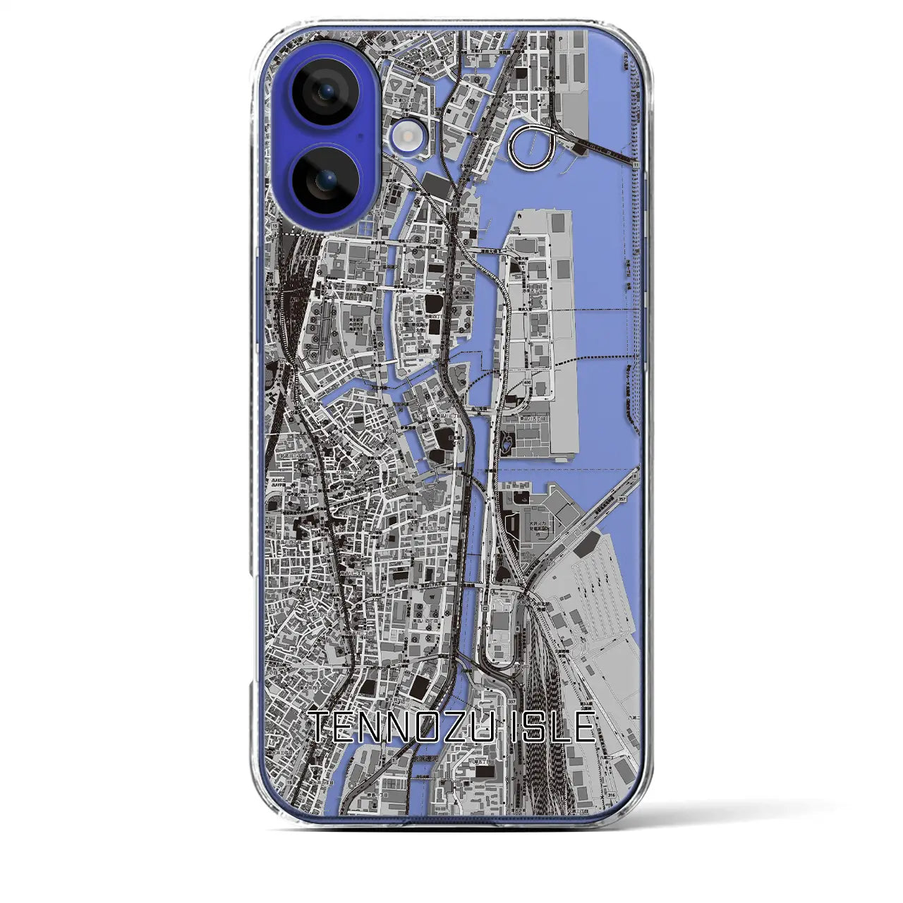 【天王洲アイル(東京都)】地図柄iPhoneケース(クリアタイプ)
