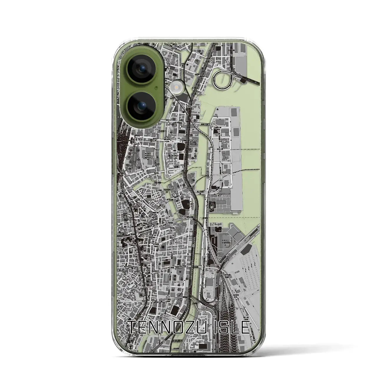 【天王洲アイル(東京都)】地図柄iPhoneケース(クリアタイプ)モノトーン・iPhone 17 Pro Max 用