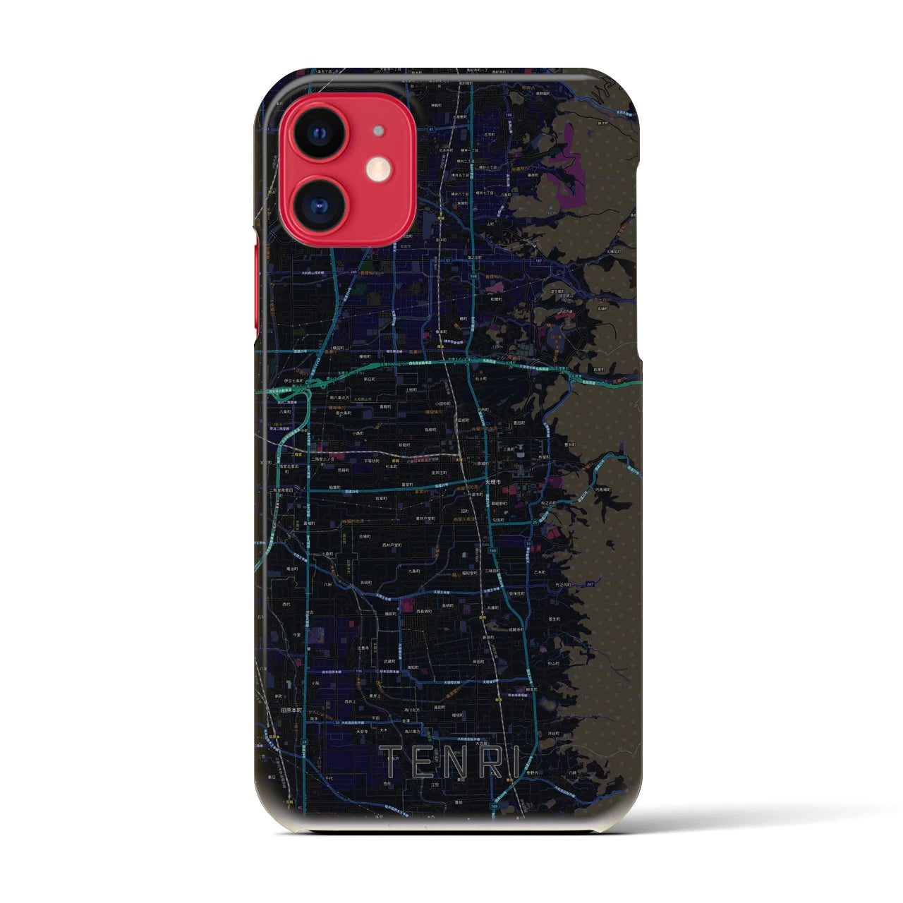 【天理(奈良県)】地図柄iPhoneケース(バックカバータイプ)