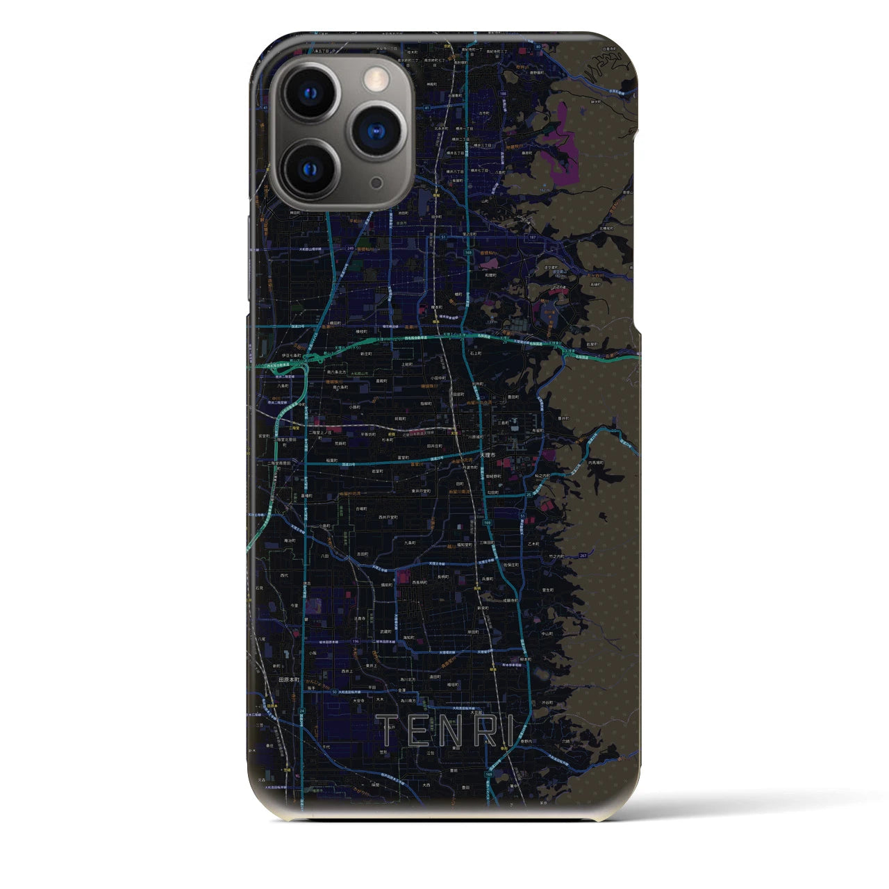 【天理(奈良県)】地図柄iPhoneケース(バックカバータイプ)