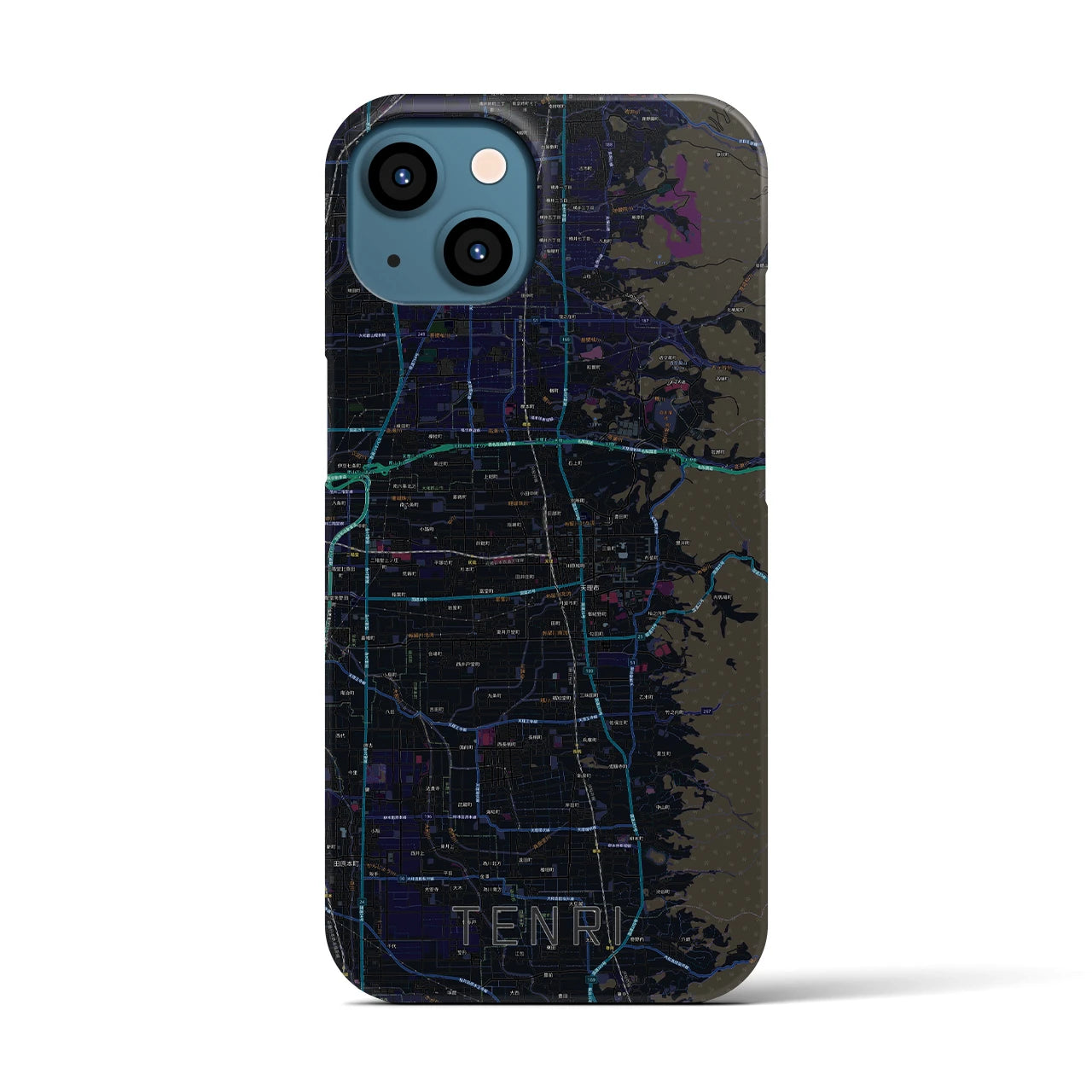 【天理(奈良県)】地図柄iPhoneケース(バックカバータイプ)