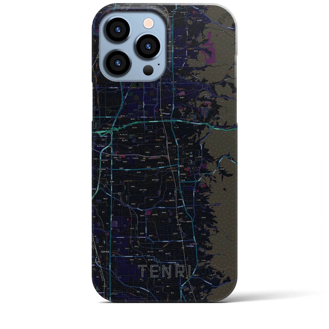 【天理(奈良県)】地図柄iPhoneケース(バックカバータイプ)