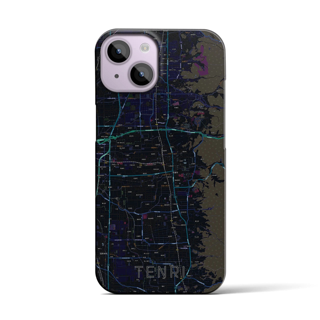 【天理(奈良県)】地図柄iPhoneケース(バックカバータイプ)