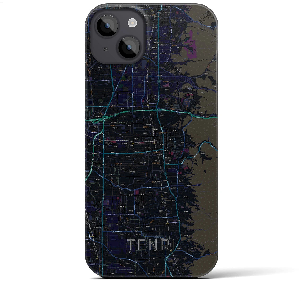 【天理(奈良県)】地図柄iPhoneケース(バックカバータイプ)