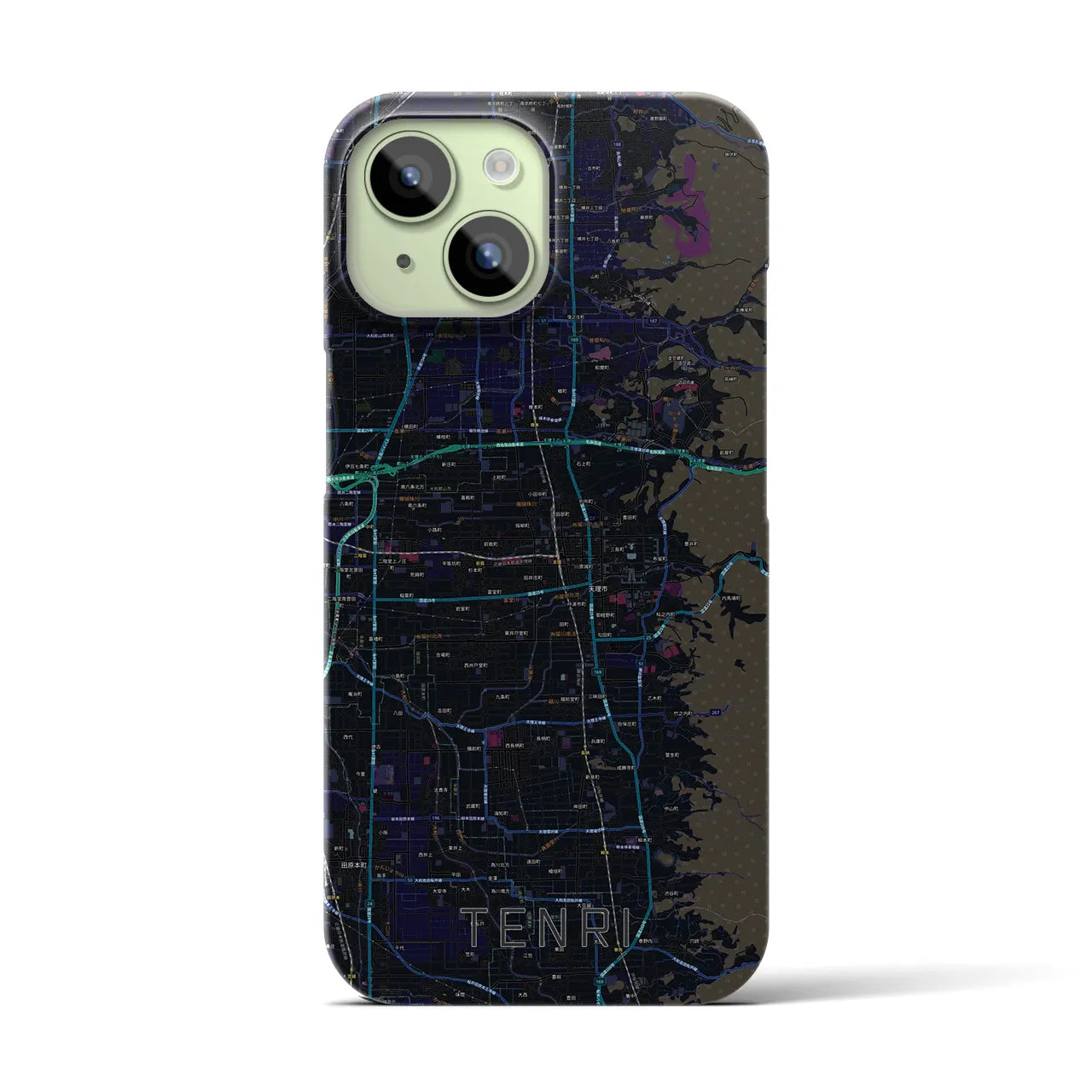 【天理(奈良県)】地図柄iPhoneケース(バックカバータイプ)