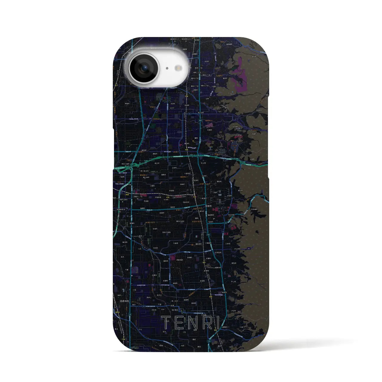 【天理(奈良県)】地図柄iPhoneケース(バックカバータイプ)