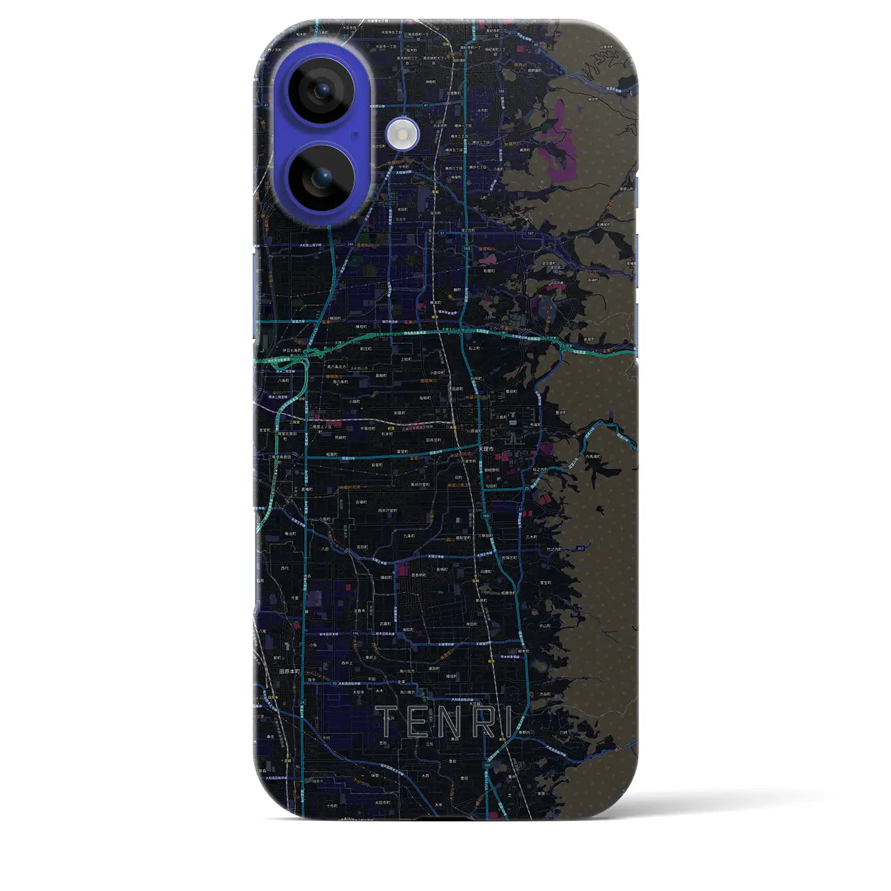 【天理(奈良県)】地図柄iPhoneケース(バックカバータイプ)