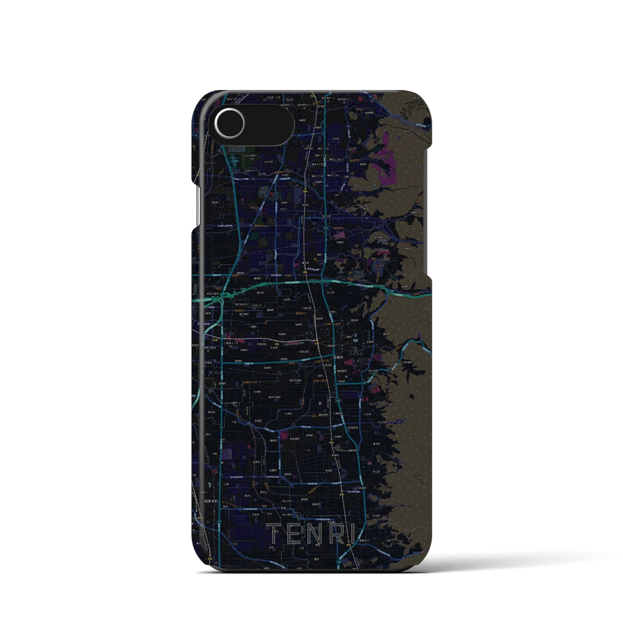 【天理(奈良県)】地図柄iPhoneケース(バックカバータイプ)