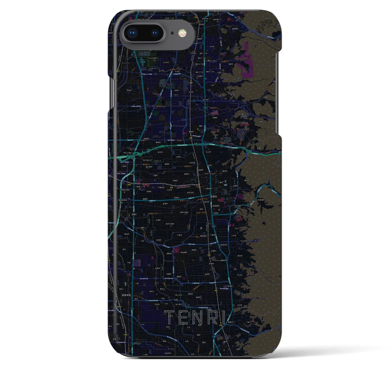 【天理(奈良県)】地図柄iPhoneケース(バックカバータイプ)