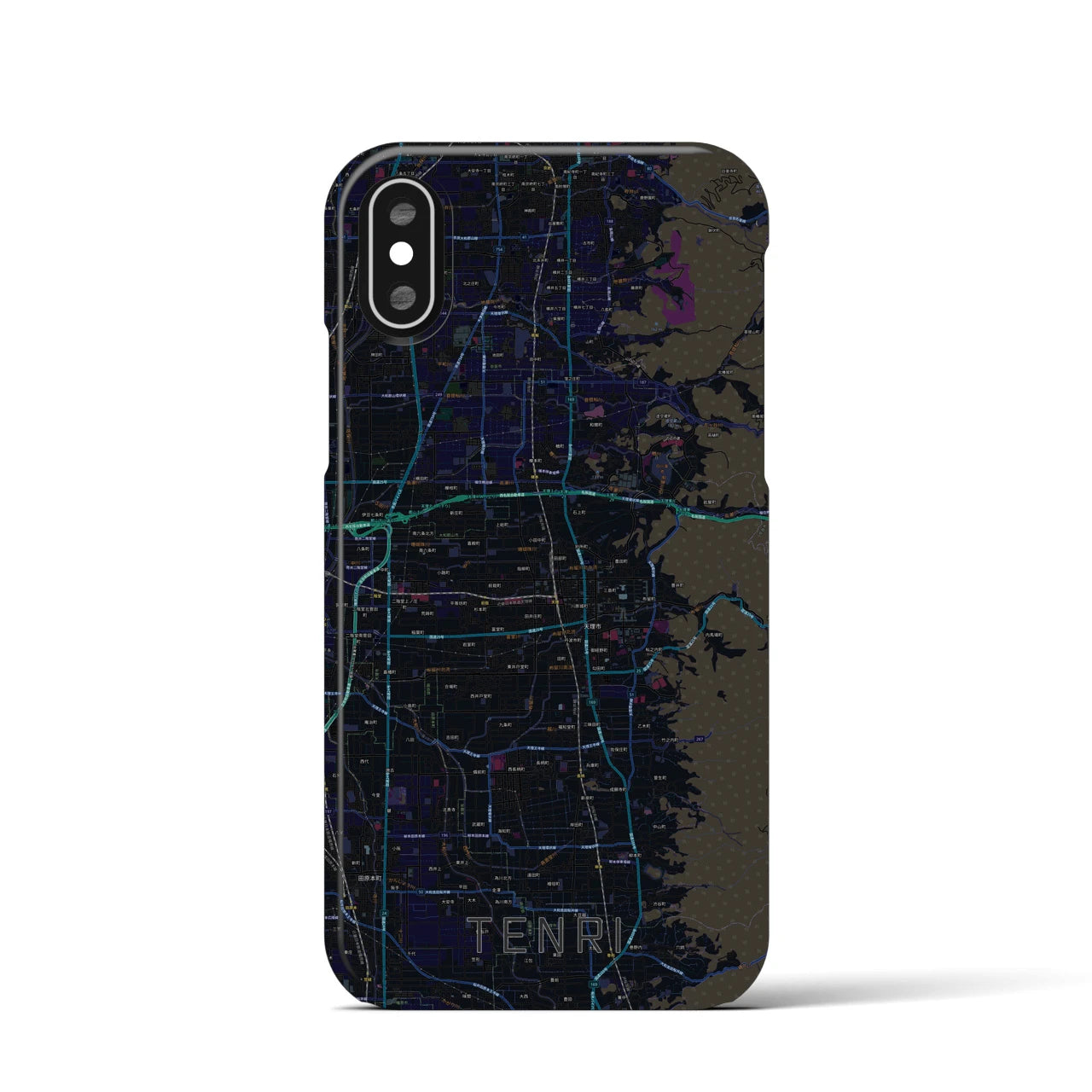 【天理(奈良県)】地図柄iPhoneケース(バックカバータイプ)