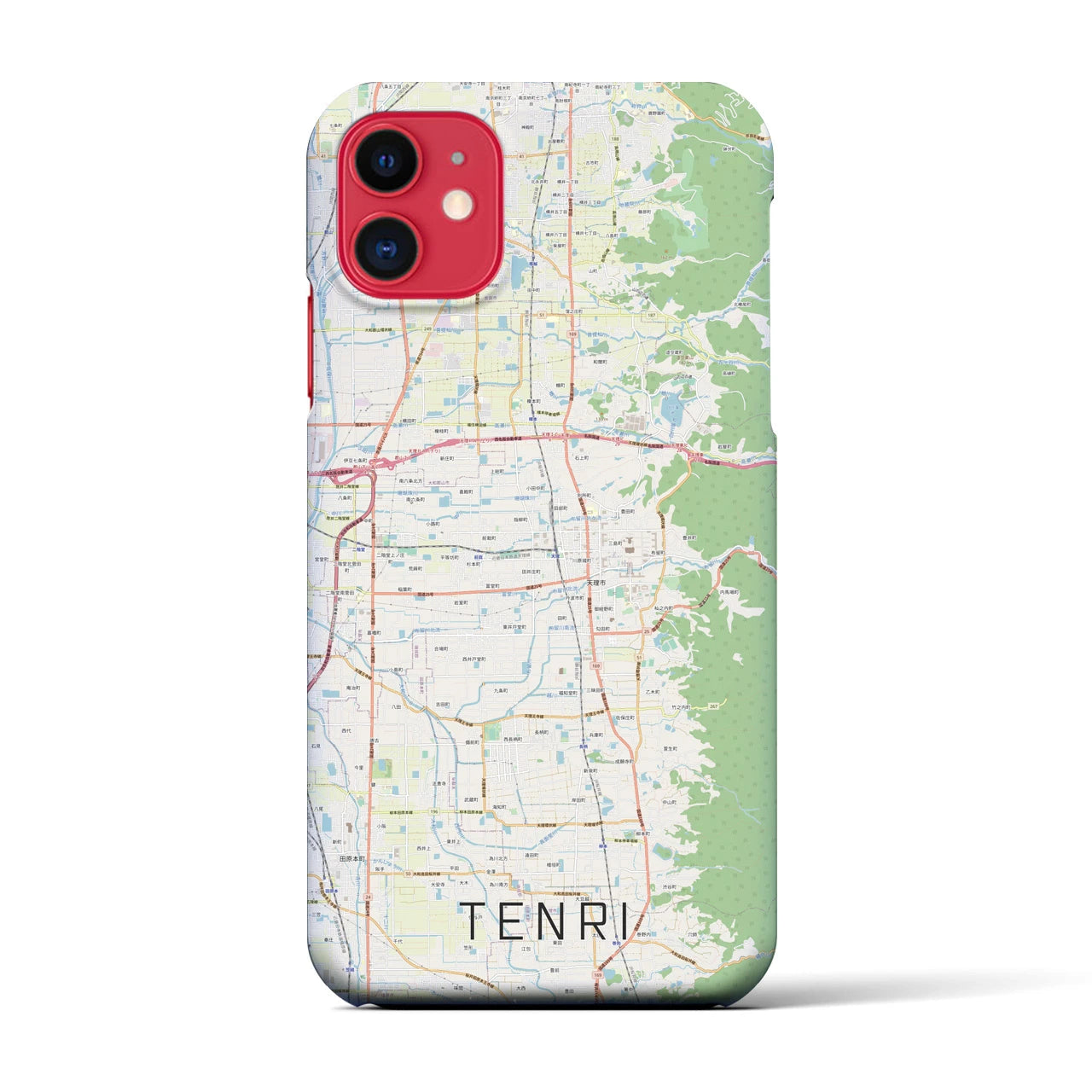 【天理(奈良県)】地図柄iPhoneケース(バックカバータイプ)