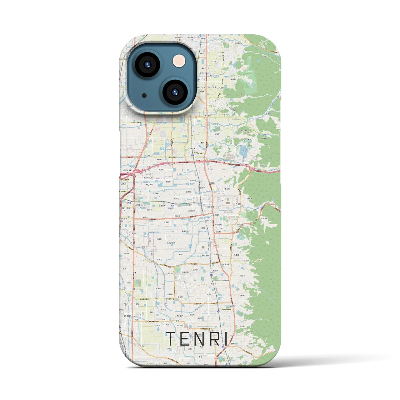 【天理(奈良県)】地図柄iPhoneケース(バックカバータイプ)