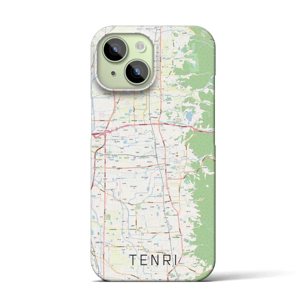 【天理(奈良県)】地図柄iPhoneケース(バックカバータイプ)