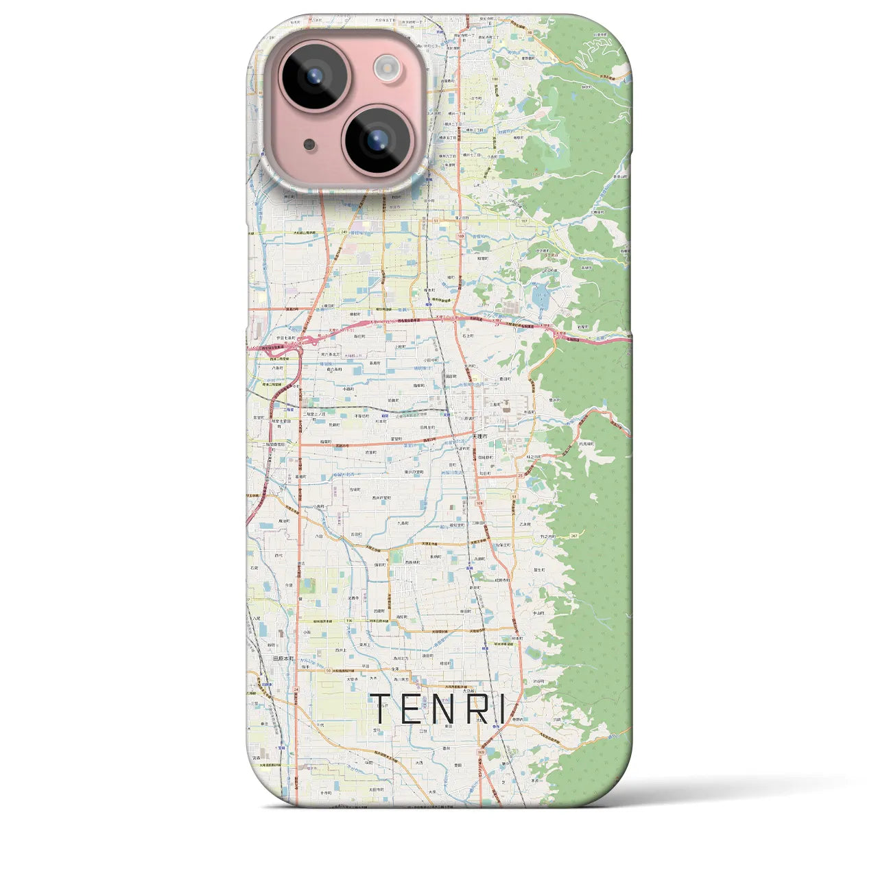 【天理(奈良県)】地図柄iPhoneケース(バックカバータイプ)