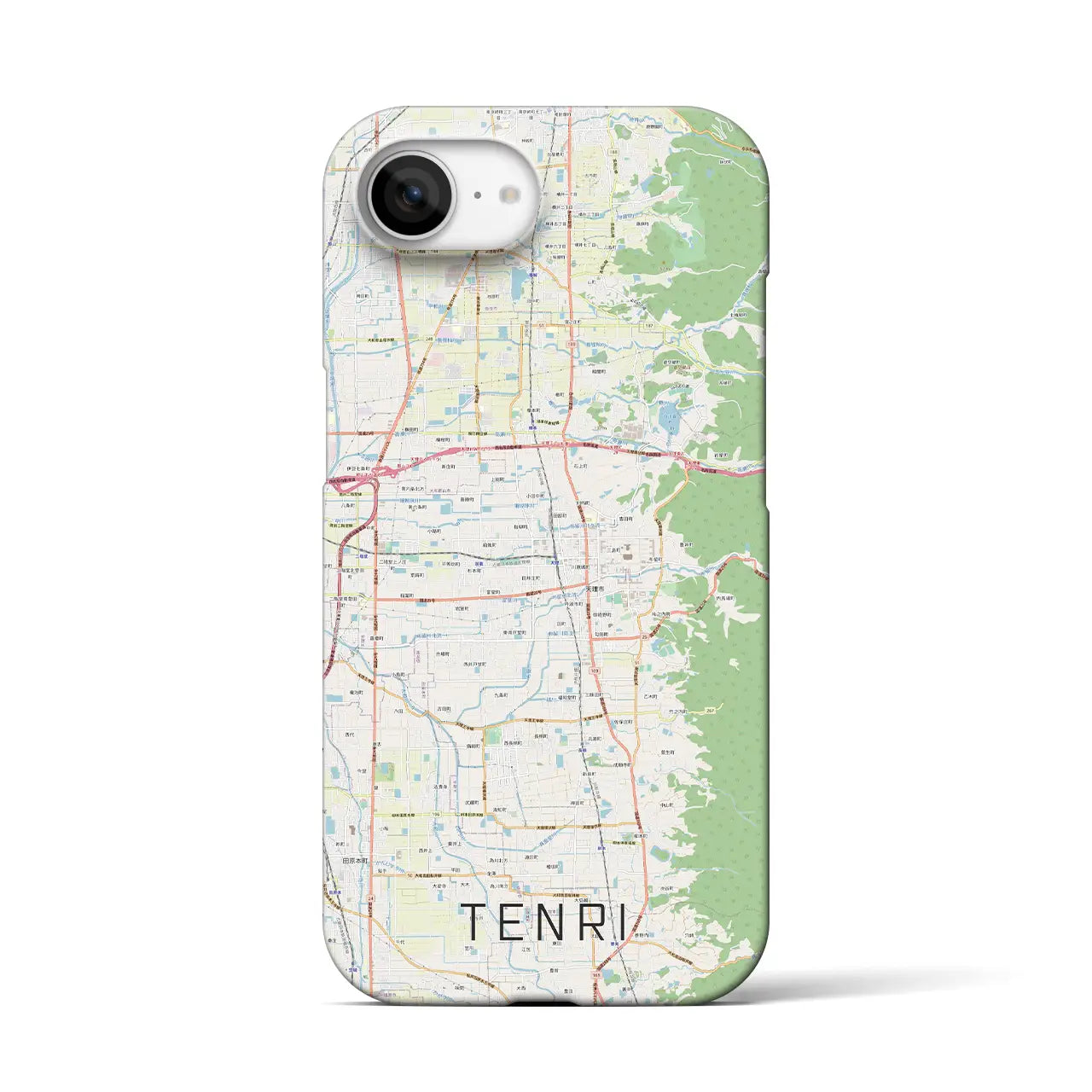 【天理(奈良県)】地図柄iPhoneケース(バックカバータイプ)