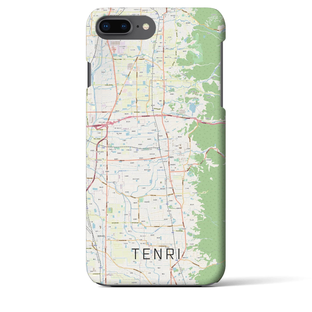 【天理(奈良県)】地図柄iPhoneケース(バックカバータイプ)