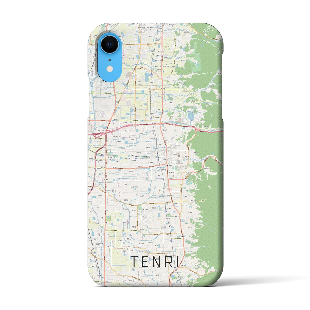 【天理(奈良県)】地図柄iPhoneケース(バックカバータイプ)