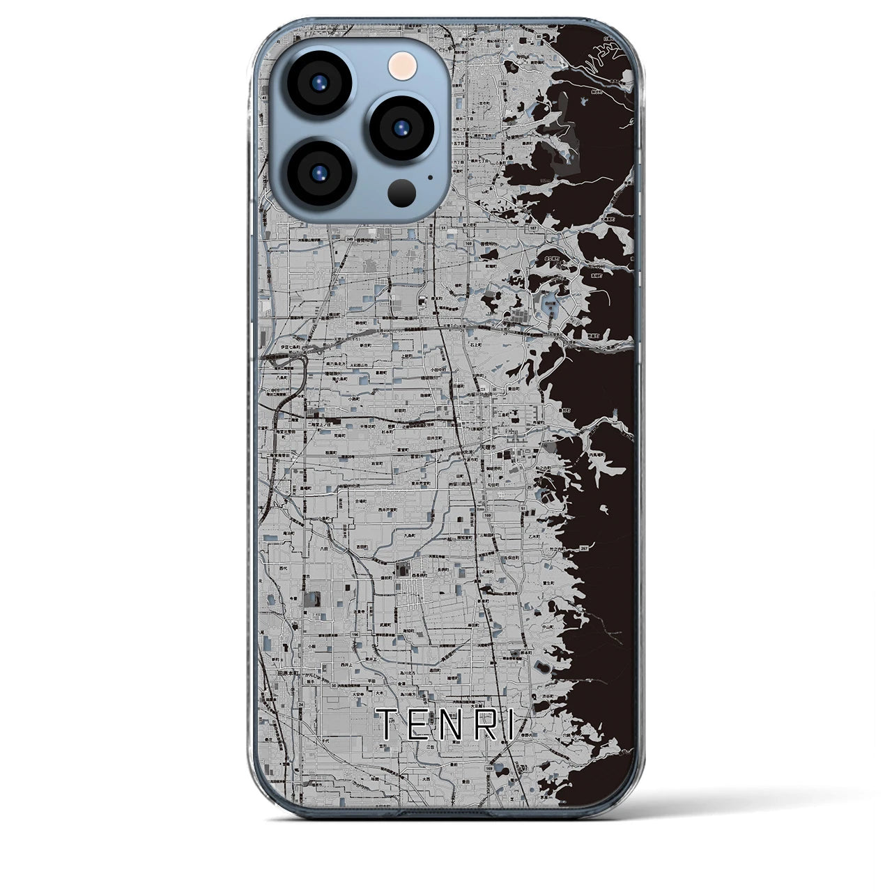 【天理(奈良県)】地図柄iPhoneケース(クリアタイプ)