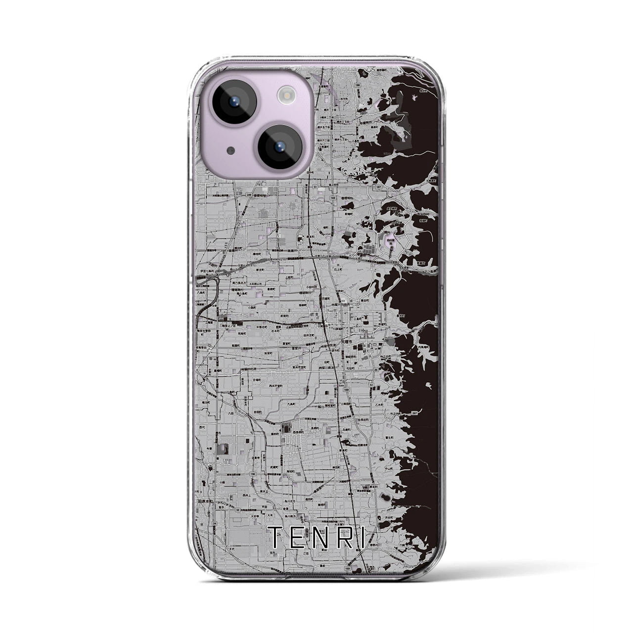 【天理(奈良県)】地図柄iPhoneケース(クリアタイプ)