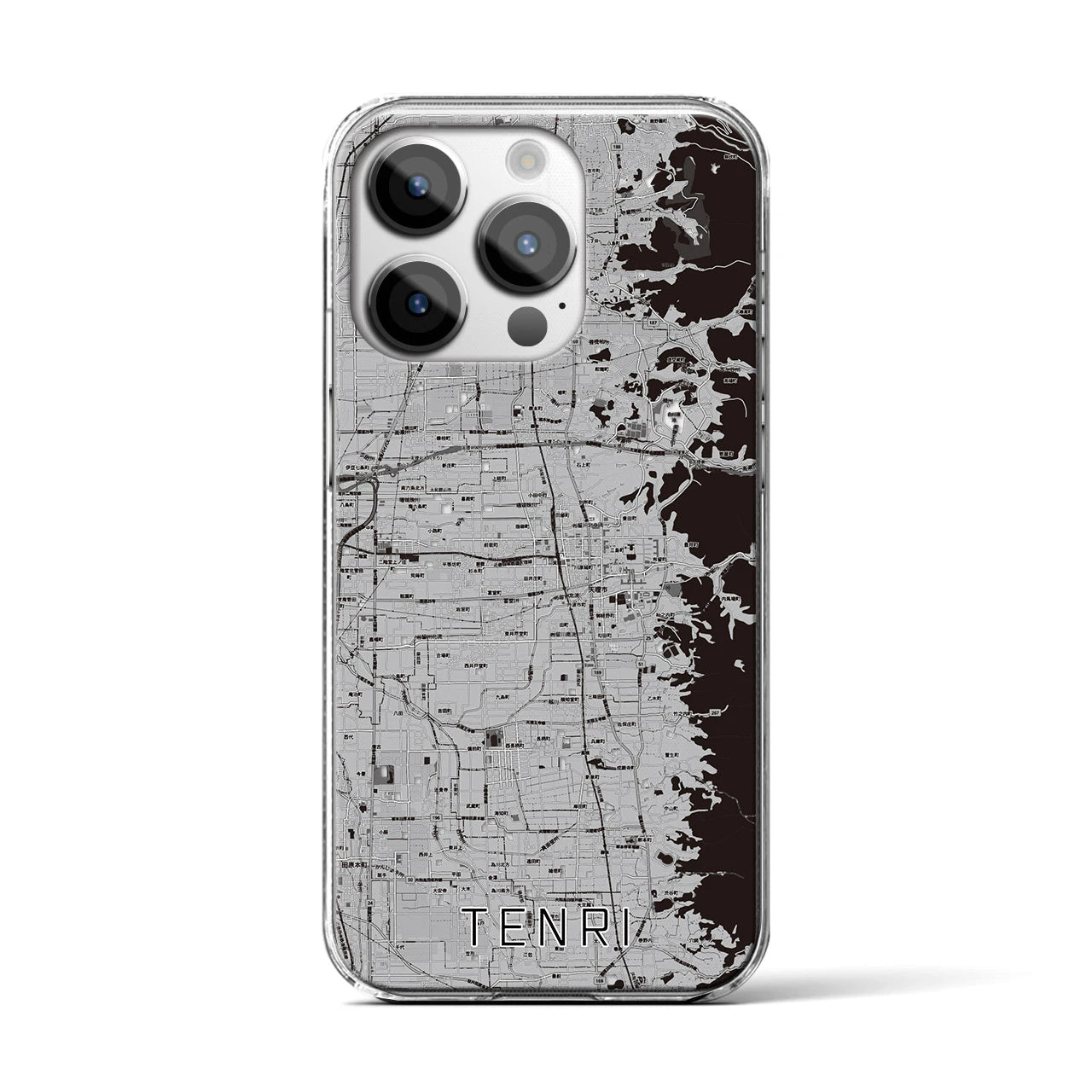 【天理(奈良県)】地図柄iPhoneケース(クリアタイプ)