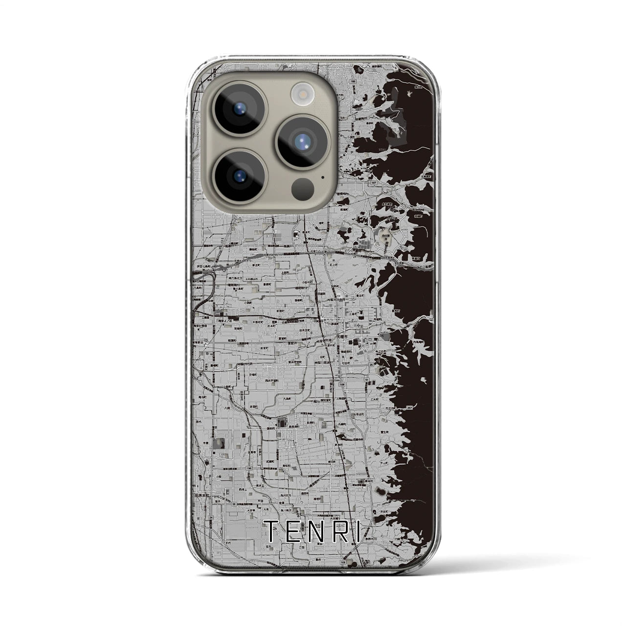 【天理(奈良県)】地図柄iPhoneケース(クリアタイプ)