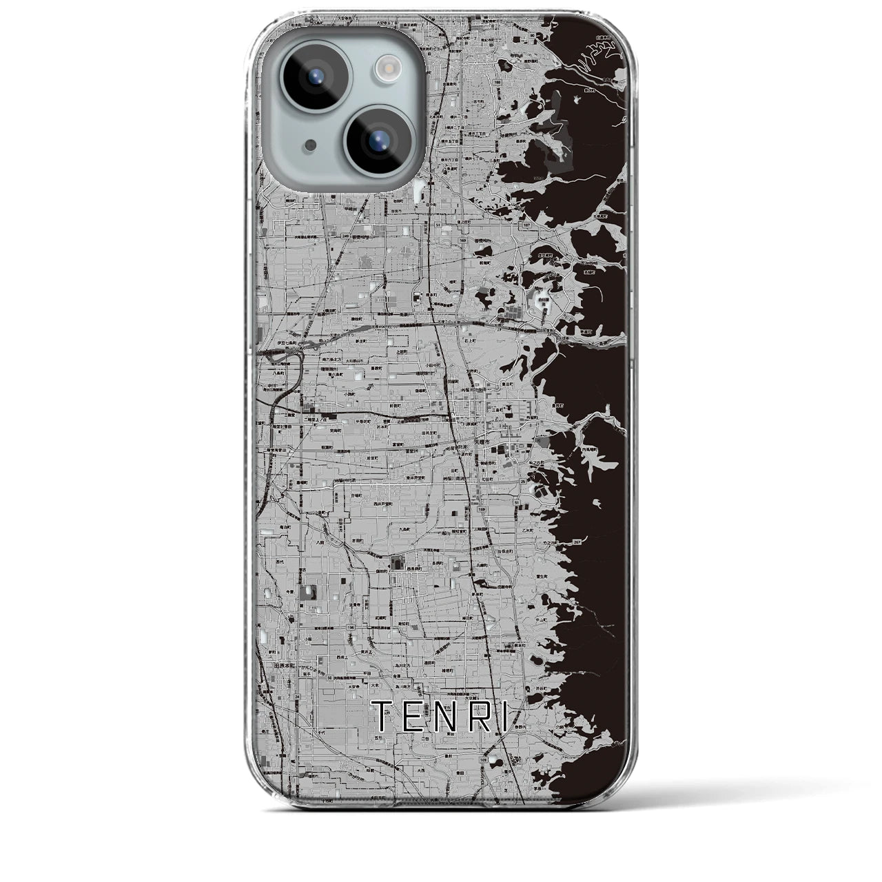 【天理(奈良県)】地図柄iPhoneケース(クリアタイプ)