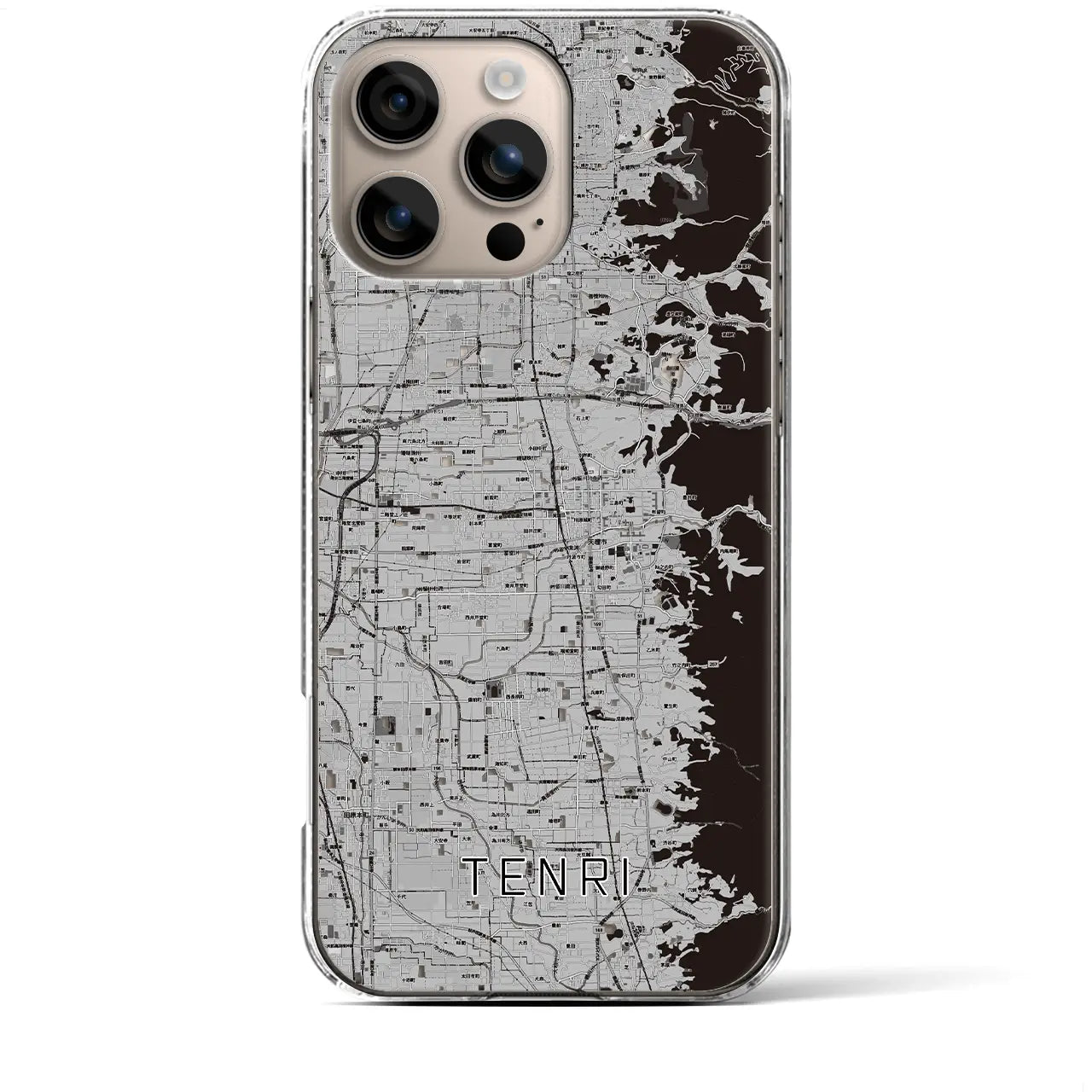 【天理(奈良県)】地図柄iPhoneケース(クリアタイプ)