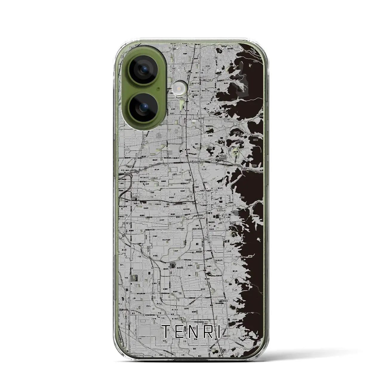 【天理(奈良県)】地図柄iPhoneケース(クリアタイプ)