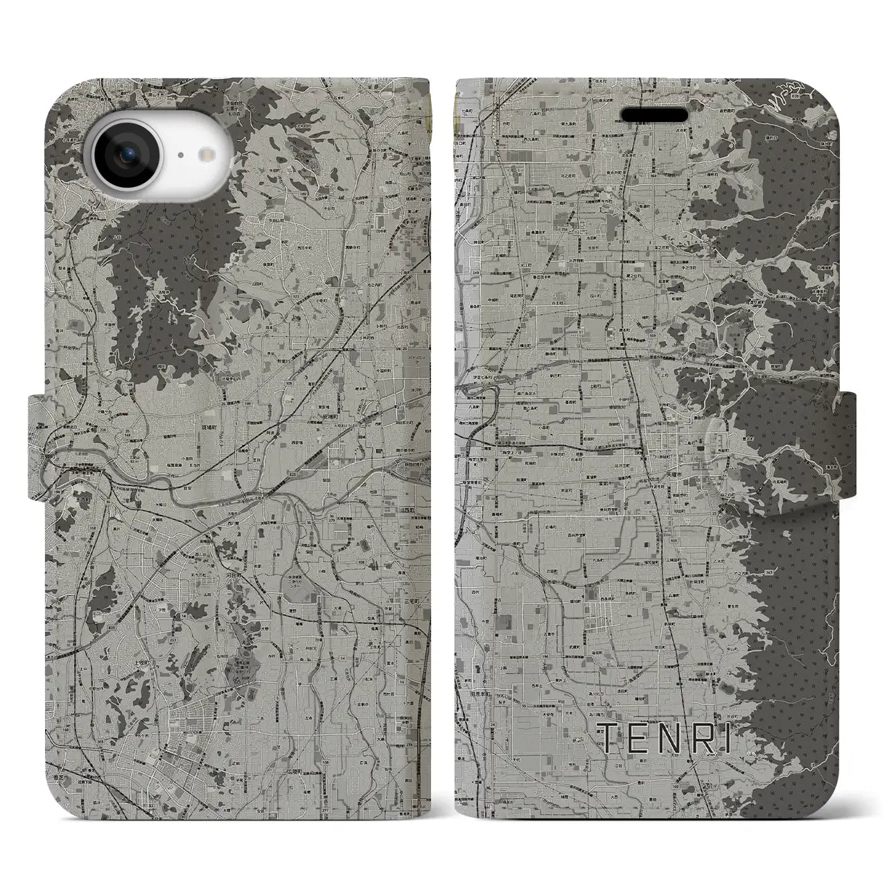 【天理(奈良県)】地図柄iPhoneケース(手帳タイプ)