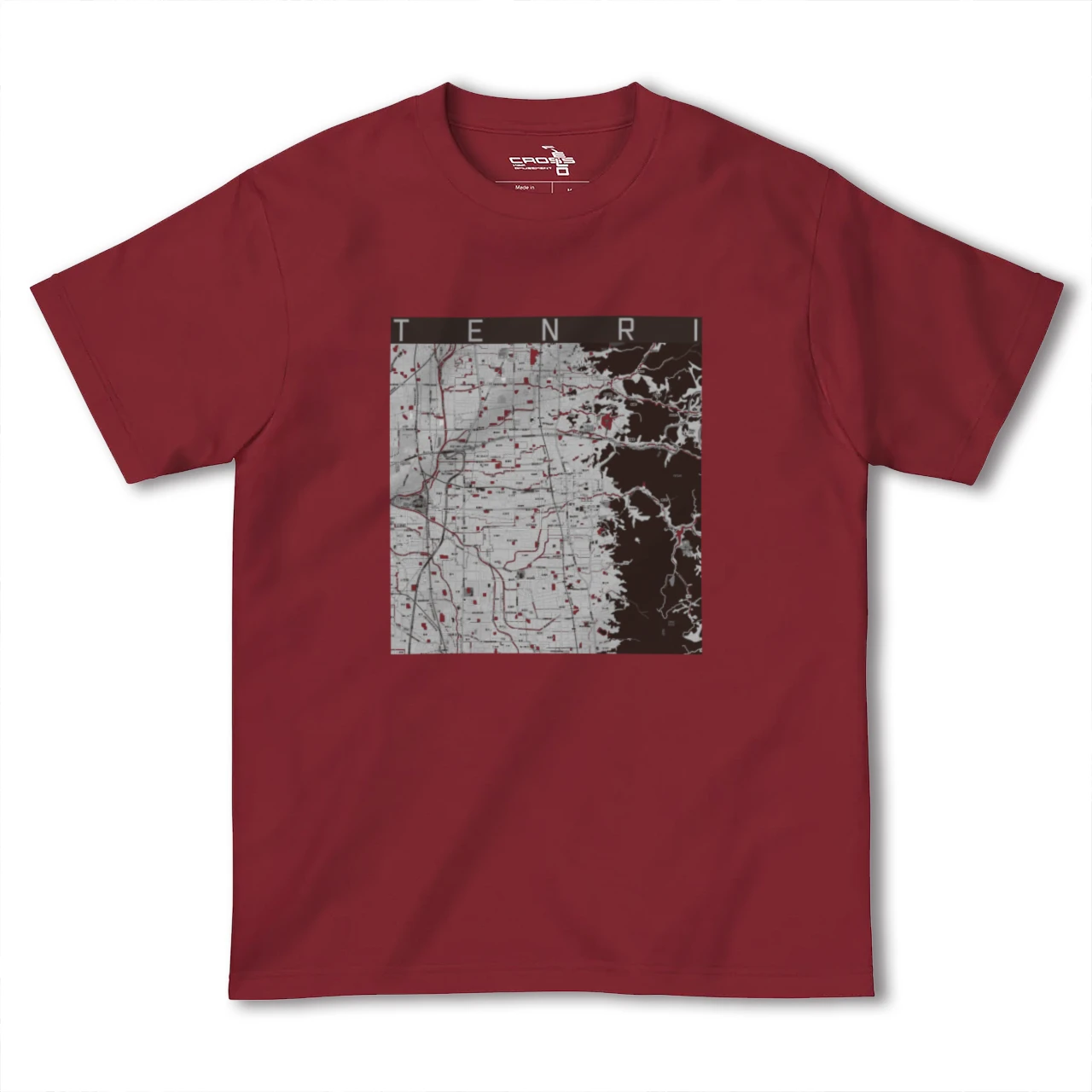 【天理(奈良県)】地図柄ヘビーウェイトTシャツ