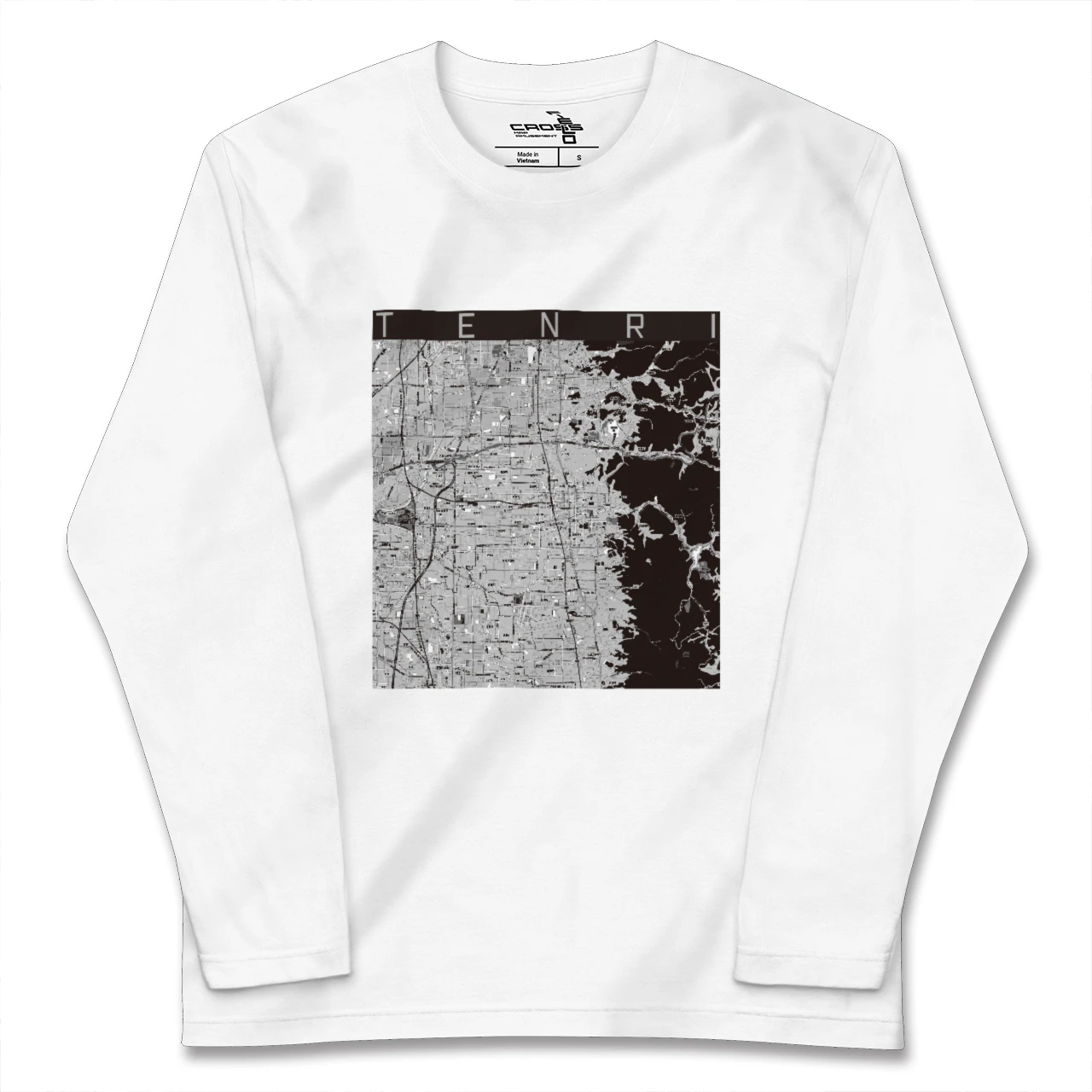 【天理(奈良県)】地図柄ロングスリーブTシャツ