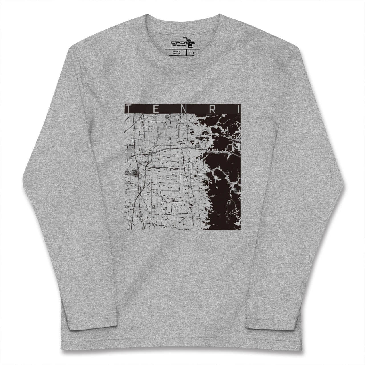 【天理(奈良県)】地図柄ロングスリーブTシャツ