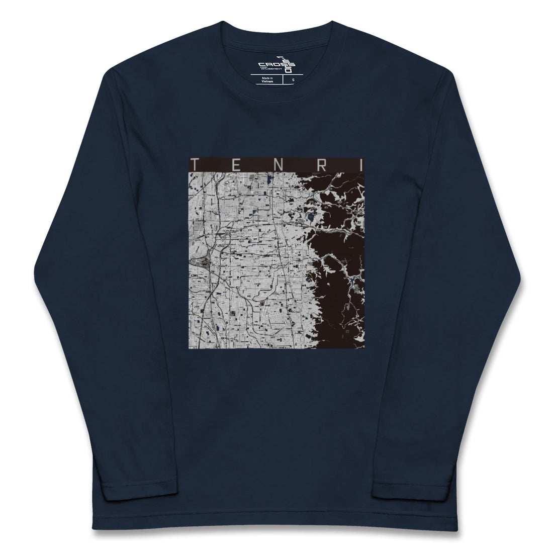 【天理(奈良県)】地図柄ロングスリーブTシャツ