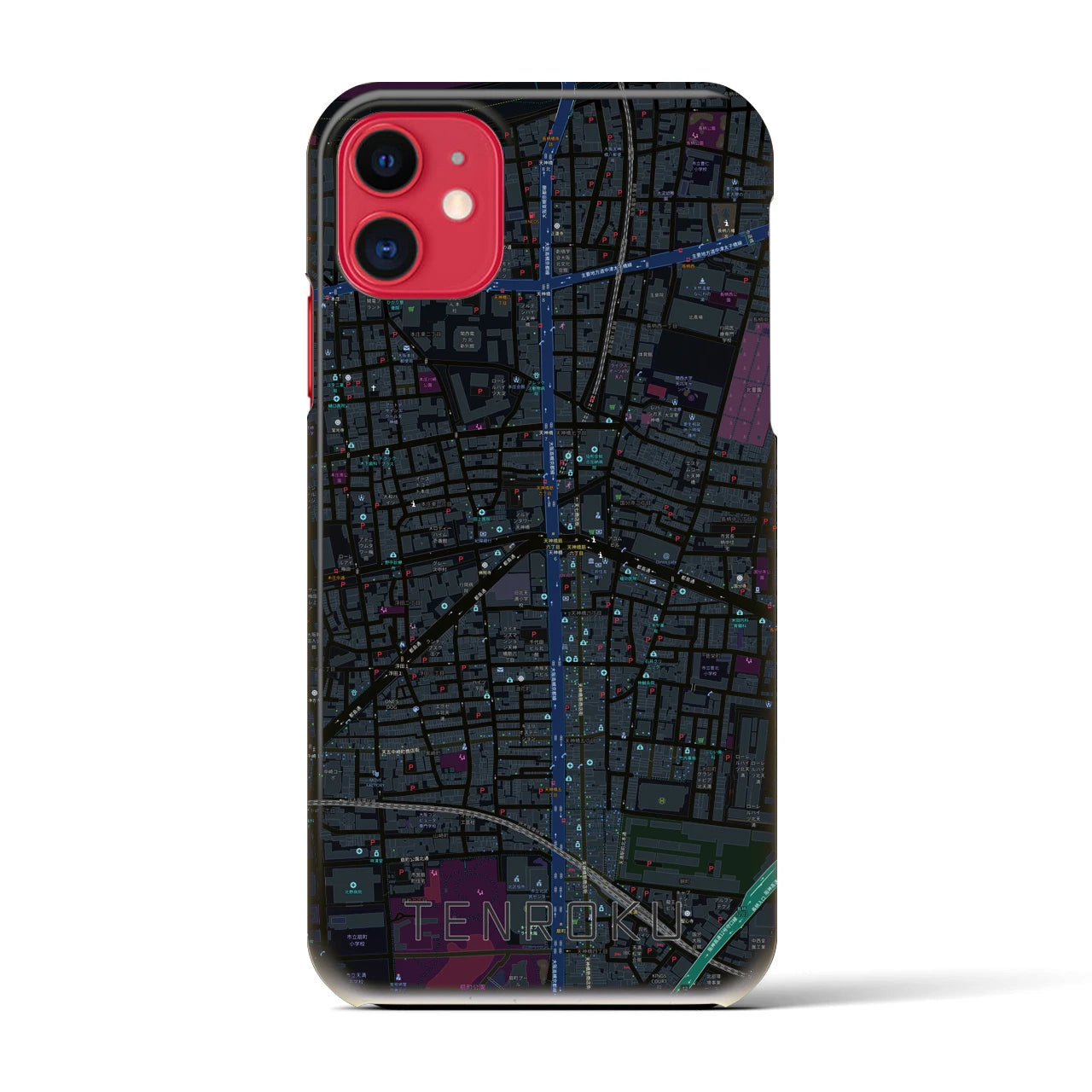 【天六(大阪府)】地図柄iPhoneケース(バックカバータイプ)