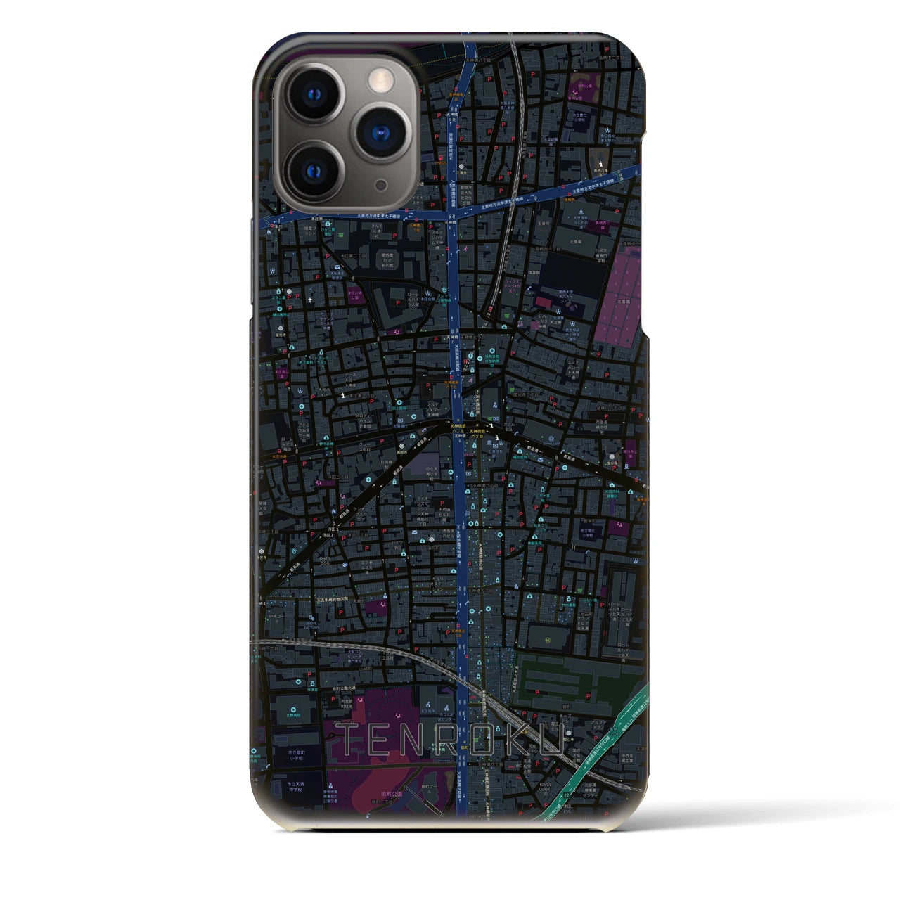 【天六(大阪府)】地図柄iPhoneケース(バックカバータイプ)