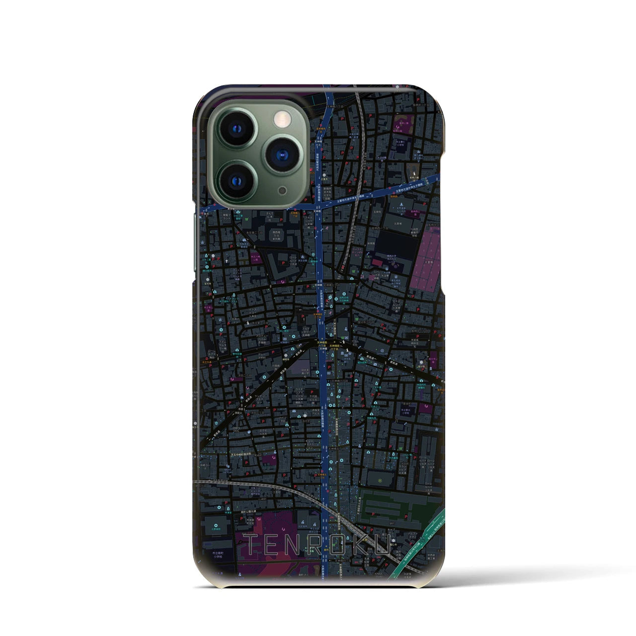 【天六(大阪府)】地図柄iPhoneケース(バックカバータイプ)