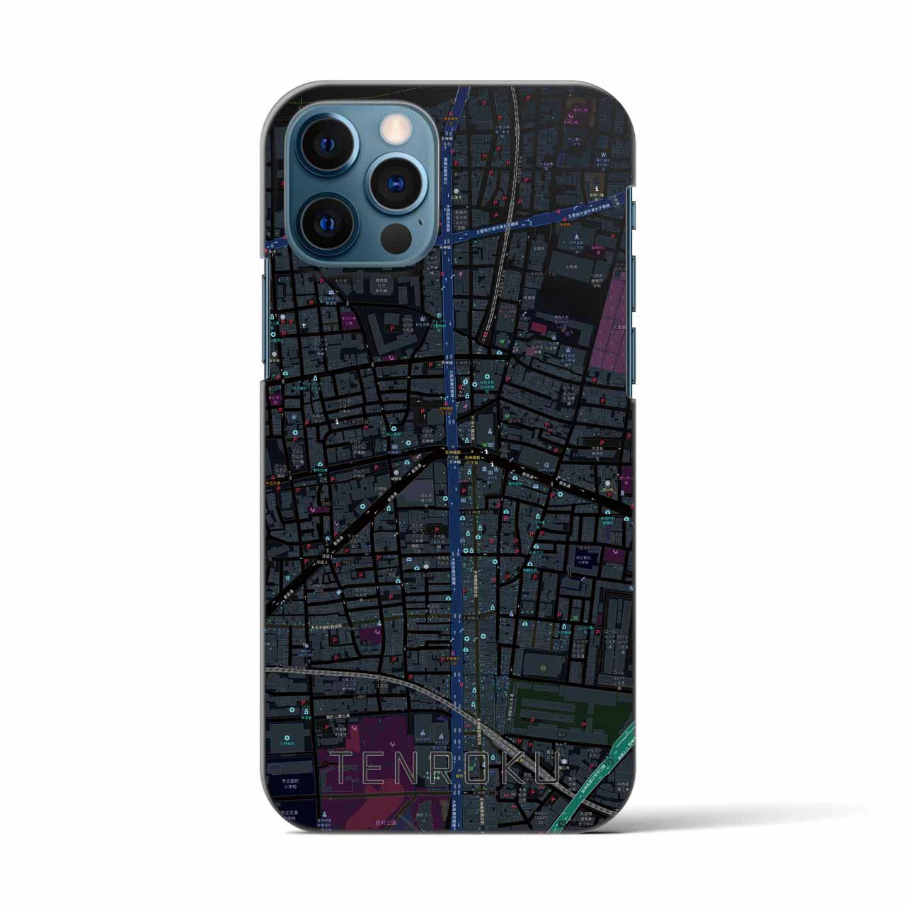 【天六(大阪府)】地図柄iPhoneケース(バックカバータイプ)