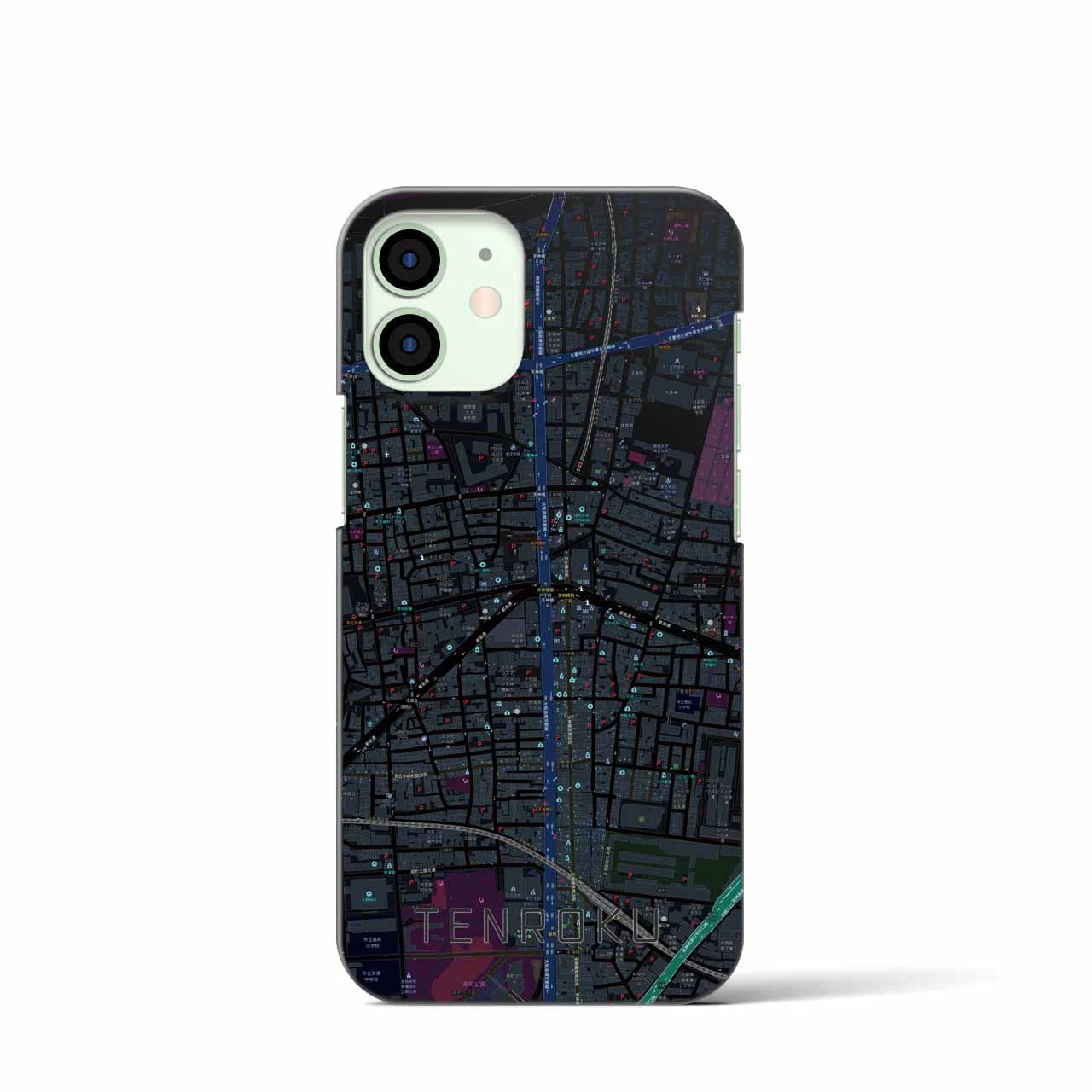【天六(大阪府)】地図柄iPhoneケース(バックカバータイプ)