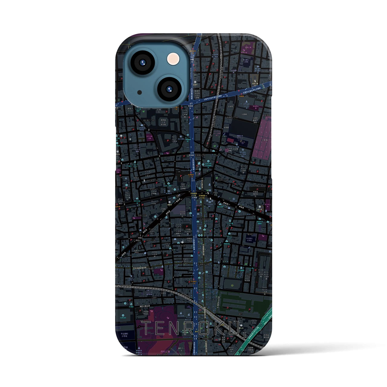 【天六(大阪府)】地図柄iPhoneケース(バックカバータイプ)