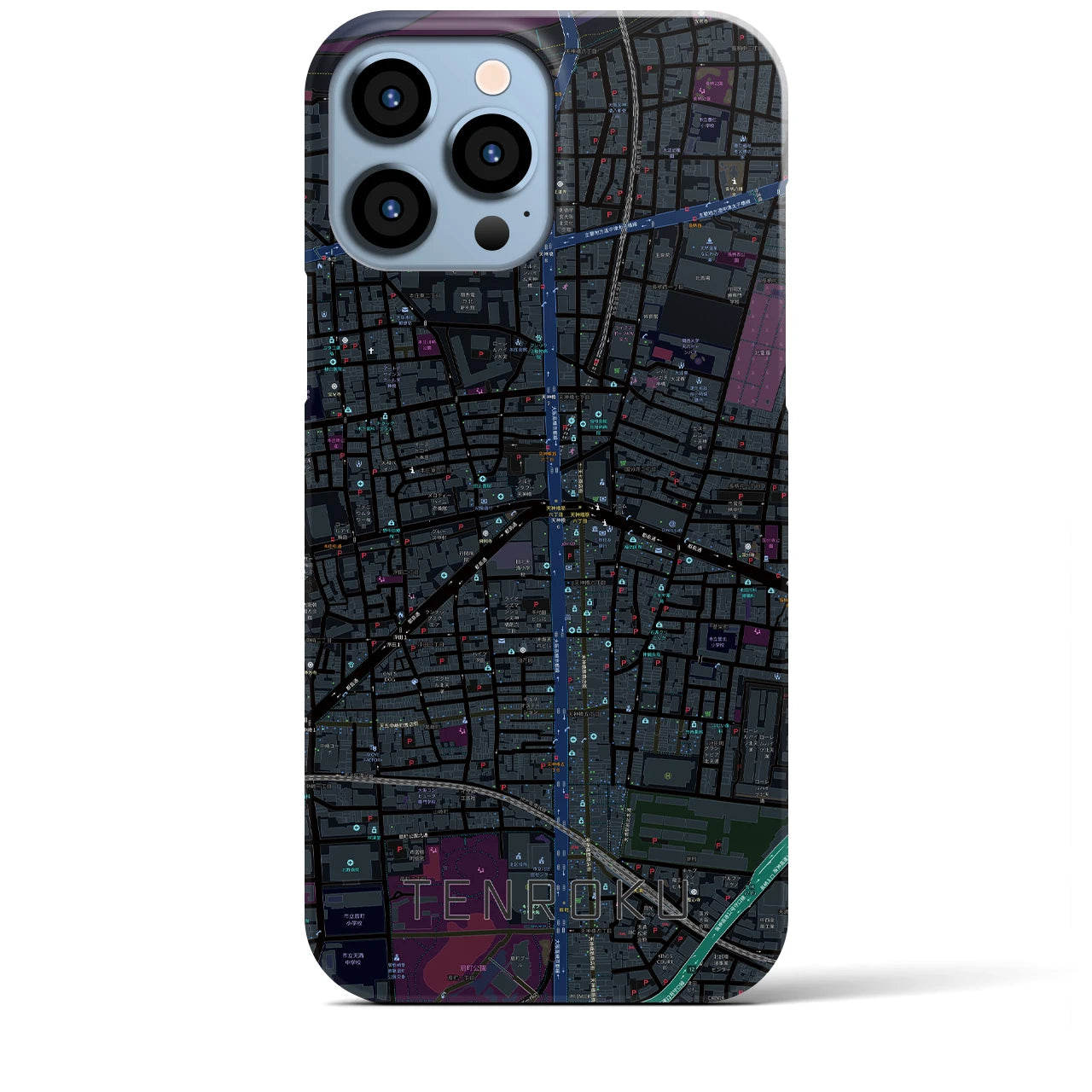 【天六(大阪府)】地図柄iPhoneケース(バックカバータイプ)