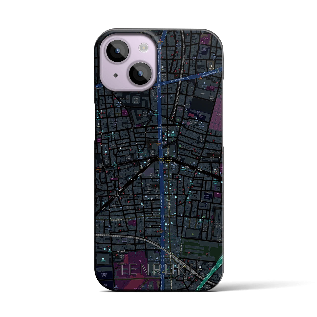 【天六(大阪府)】地図柄iPhoneケース(バックカバータイプ)