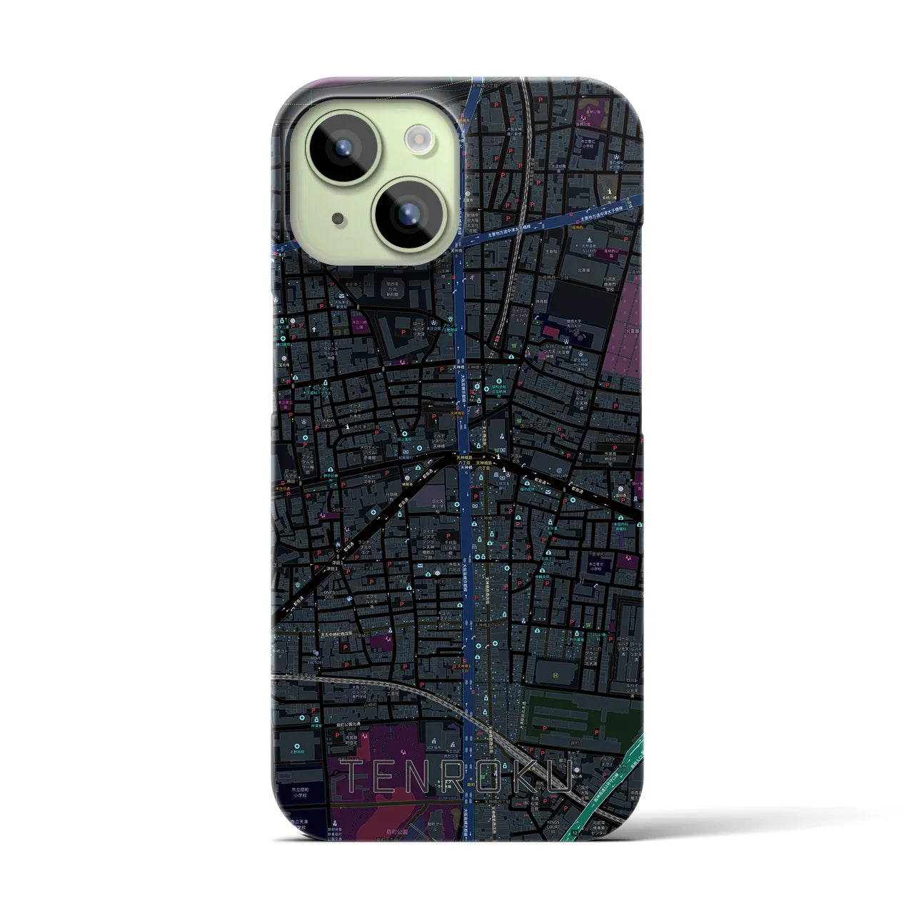 【天六(大阪府)】地図柄iPhoneケース(バックカバータイプ)