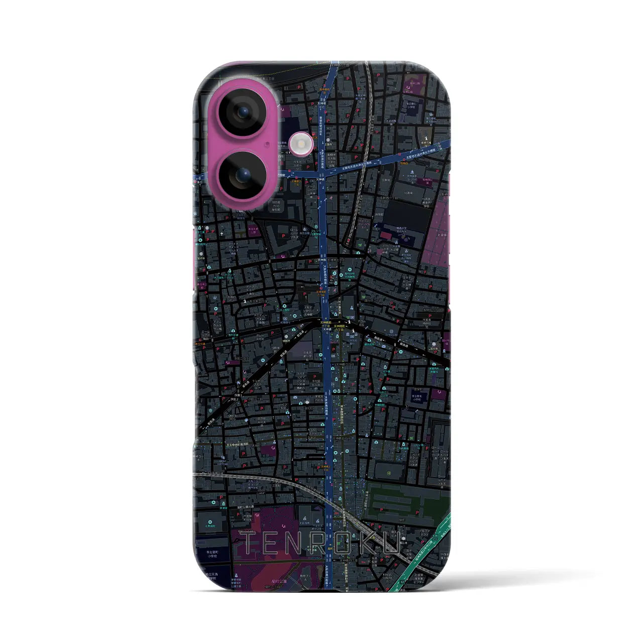 【天六(大阪府)】地図柄iPhoneケース(バックカバータイプ)