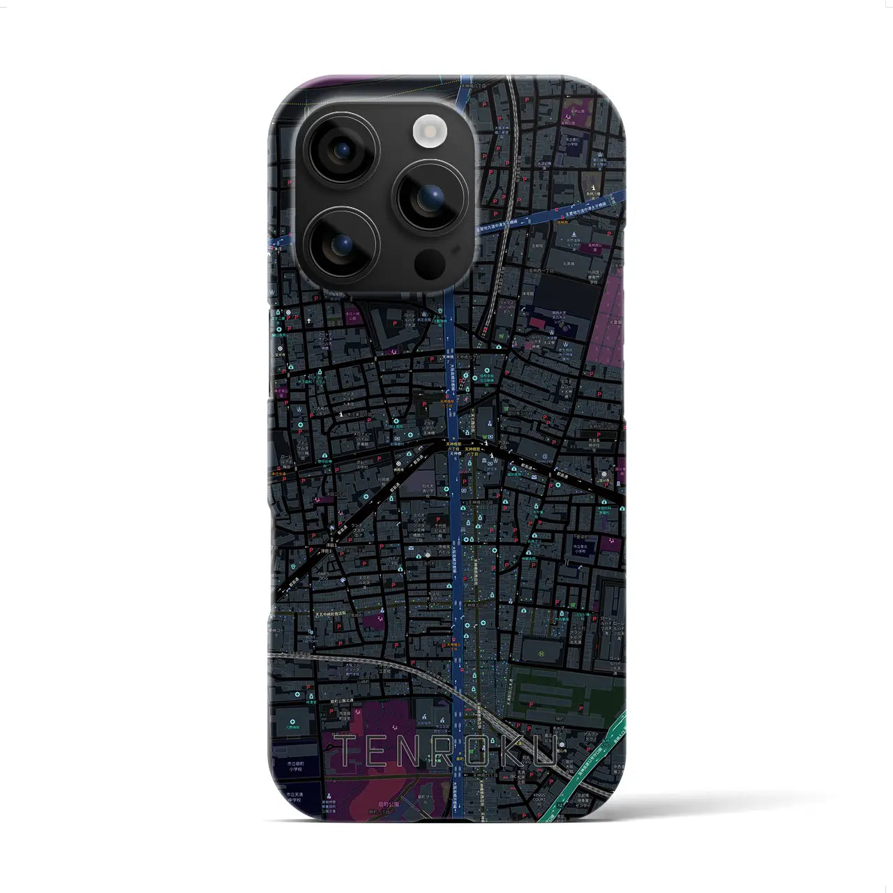 【天六(大阪府)】地図柄iPhoneケース(バックカバータイプ)