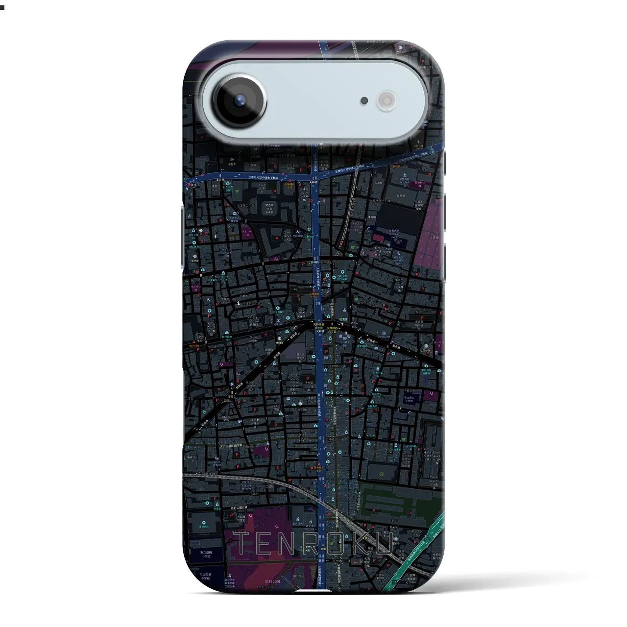 【天六(大阪府)】地図柄iPhoneケース(バックカバータイプ)